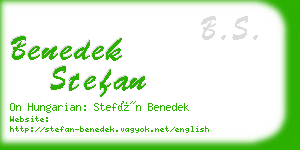 benedek stefan business card